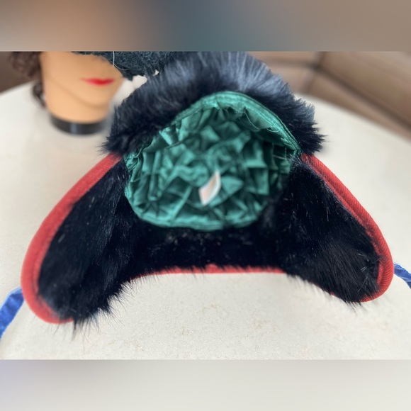 🔥PISTIL Black & White Check RAVE Black Faux Fur Earflap TRAPPER HAT |Women’s OS - Picture 15 of 16